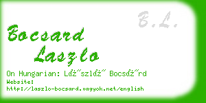 bocsard laszlo business card